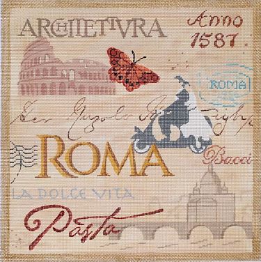 click here to view larger image of Roma Collage (hand painted canvases 2)