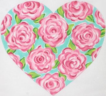 click here to view larger image of Heart Lily Inspired w/Roses (hand painted canvases 2)