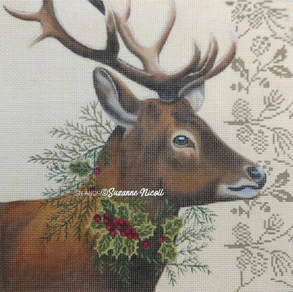 click here to view larger image of Woodland Deer (hand painted canvases)