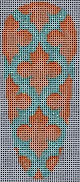click here to view larger image of Quatrefoil/Aqua Carrot  (hand painted canvases)