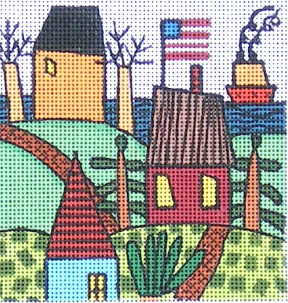 click here to view larger image of Village (hand painted canvases)