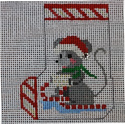 click here to view larger image of Christmas Critter Mouse (hand painted canvases)