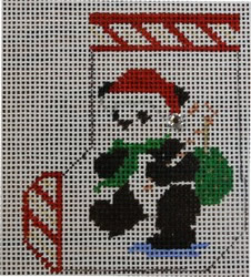 click here to view larger image of Christmas Critter Panda (hand painted canvases)