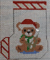 click here to view larger image of Christmas Critter Bear (hand painted canvases)