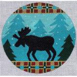 click here to view larger image of Moose Ornament (hand painted canvases)