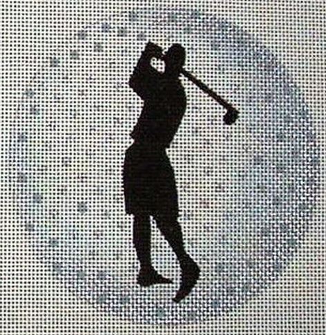 click here to view larger image of Golf Ornament (hand painted canvases)