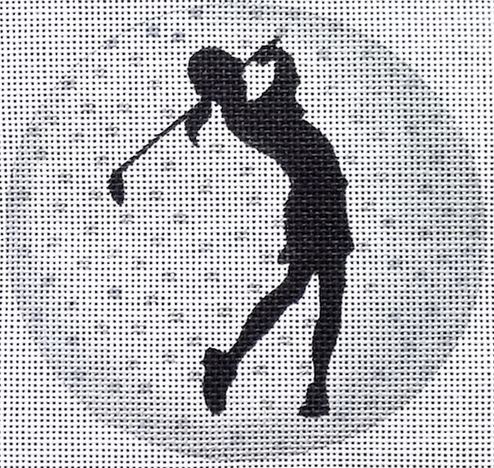 click here to view larger image of Golf Female Ornament (hand painted canvases)