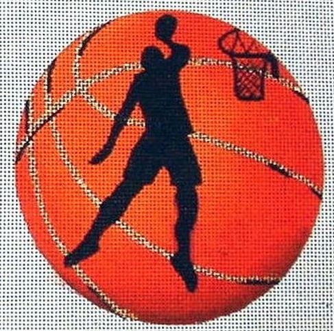 click here to view larger image of Basketball Ornament (hand painted canvases)