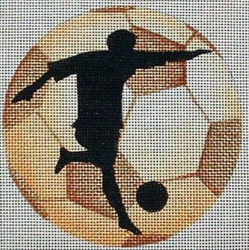 click here to view larger image of Soccer Player Ornament (hand painted canvases)