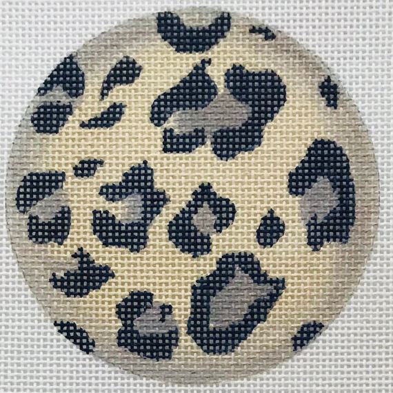 click here to view larger image of Snow Leopard Round (hand painted canvases)