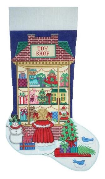 click here to view larger image of Christmas Stocking - 7331 (hand painted canvases)