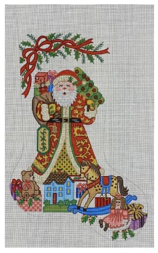 click here to view larger image of Christmas Stocking - 7346 (hand painted canvases)