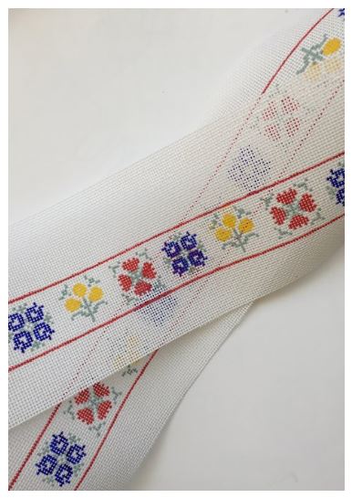 click here to view larger image of Edelweiss and Hearts Belt (hand painted canvases)