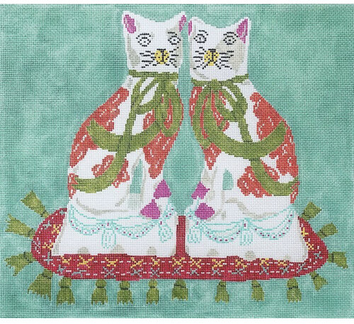 click here to view larger image of Gretchen & Heidi (hand painted canvases)