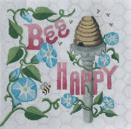 click here to view larger image of Bee Happy (hand painted canvases)
