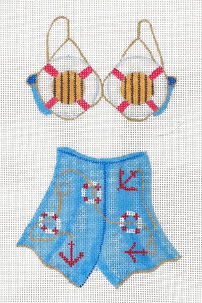 click here to view larger image of Cruising Bra and Pants Set (hand painted canvases)