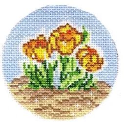 click here to view larger image of Daffodil Round (hand painted canvases)