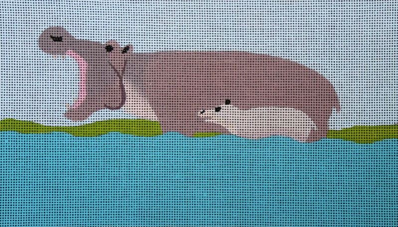 click here to view larger image of Hippos (hand painted canvases)
