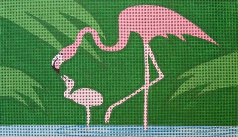 click here to view larger image of Flamingos (hand painted canvases)