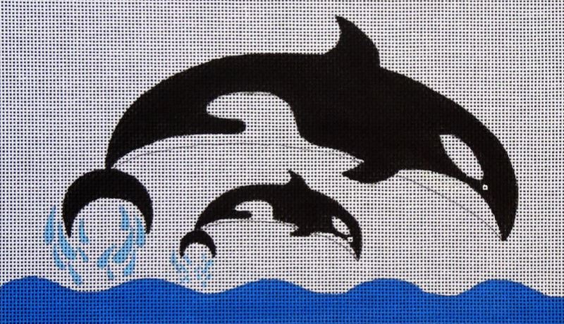 click here to view larger image of Whales (hand painted canvases)