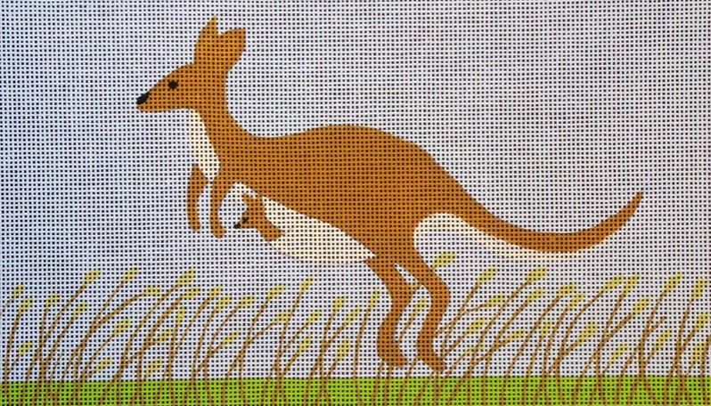 click here to view larger image of Kangaroo and Joey (hand painted canvases)