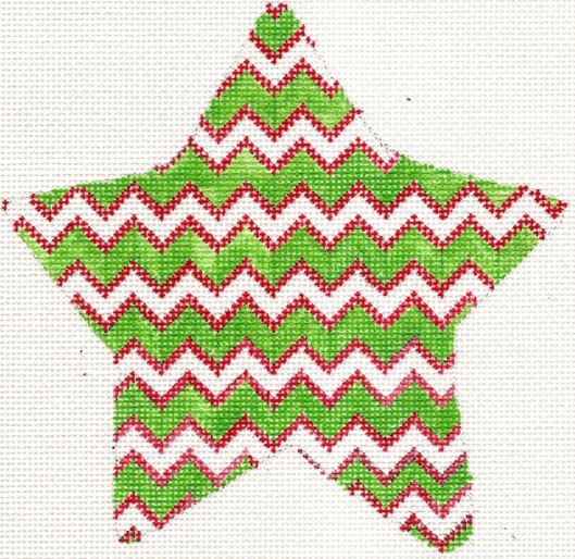 click here to view larger image of Star - Chevron Multi  (hand painted canvases)