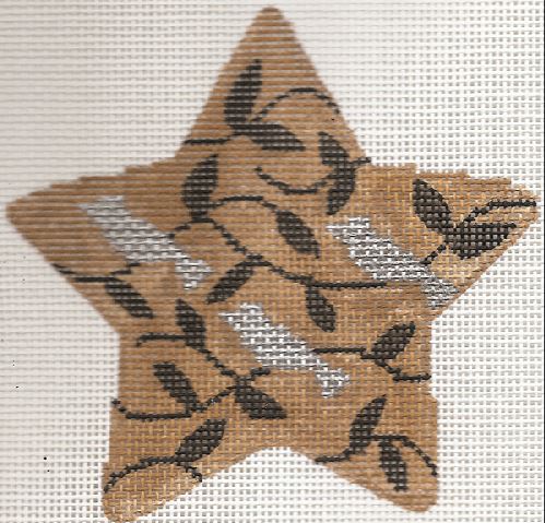 click here to view larger image of Star - Burlap Birds and Vines (hand painted canvases)