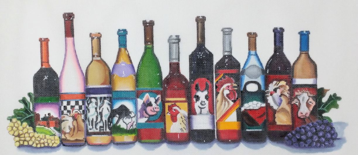 click here to view larger image of One Bottle Short (hand painted canvases)