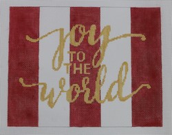click here to view larger image of Joy to the World/Red Stripe (hand painted canvases)