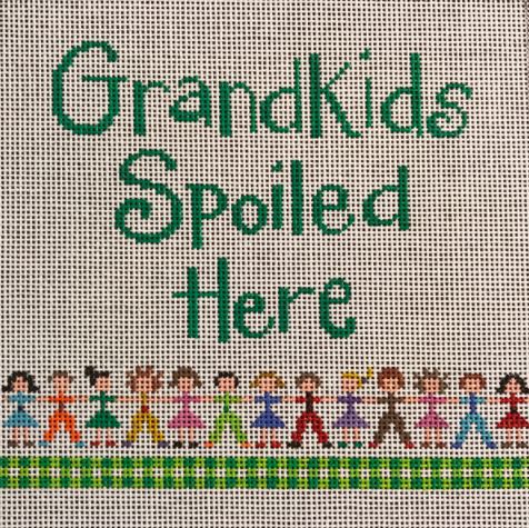 click here to view larger image of Grandkids Spoiled Here (hand painted canvases)