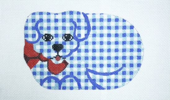 click here to view larger image of Gingham Dog (hand painted canvases)