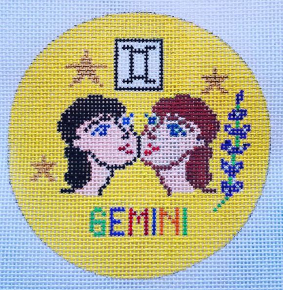 click here to view larger image of Zodiac Collection - Gemini (hand painted canvases)