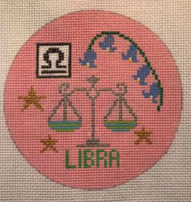 click here to view larger image of Zodiac Collection - Libra (hand painted canvases)