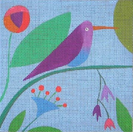 click here to view larger image of Purple Bird (hand painted canvases)