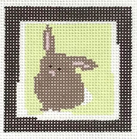 click here to view larger image of Bunny Yellow Background (hand painted canvases)