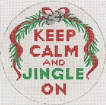 click here to view larger image of Keep Calm and Jingle On (hand painted canvases 2)