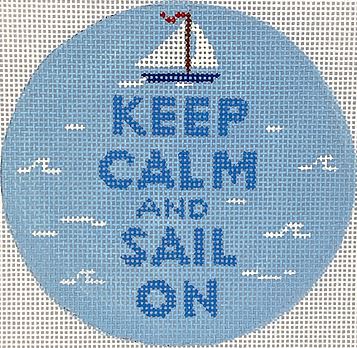 click here to view larger image of Keep Calm and Sail On (hand painted canvases 2)