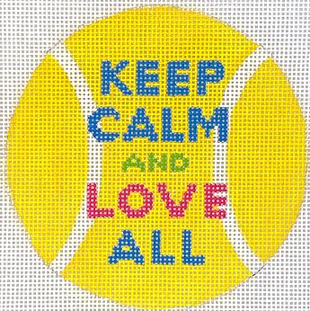 click here to view larger image of Keep Calm and Love All (hand painted canvases 2)