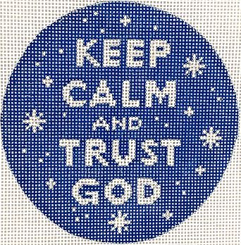 click here to view larger image of Keep Calm and Trust God (hand painted canvases 2)