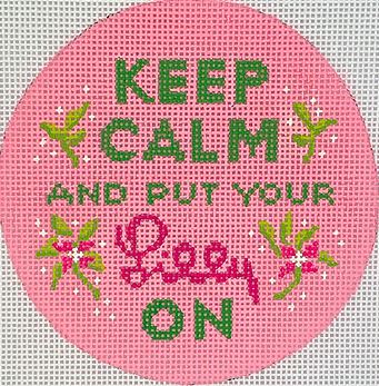 click here to view larger image of Keep Calm and Put Your Lilly On (hand painted canvases 2)