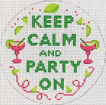 click here to view larger image of Keep Calm and Party On (hand painted canvases 2)