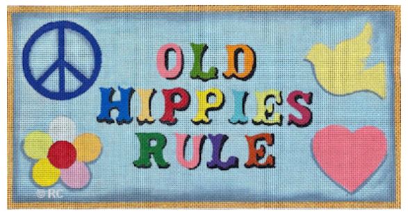 click here to view larger image of Old Hippies Rule (hand painted canvases)