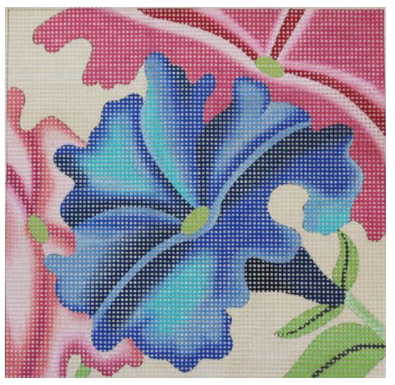 click here to view larger image of Morning Glories - Easy Stitch (hand painted canvases)