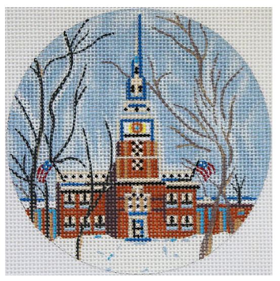 click here to view larger image of Independence Hall Ornament (hand painted canvases)