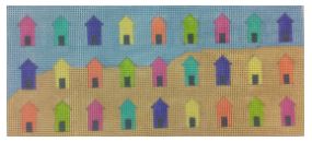 click here to view larger image of Beach Huts (hand painted canvases)