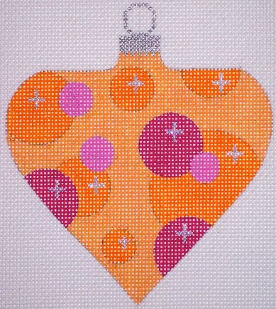 click here to view larger image of Atomic Christmas Orange Bauble (hand painted canvases)