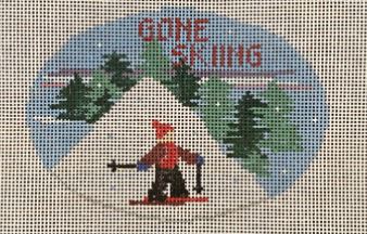 click here to view larger image of Gone Skiing (hand painted canvases)
