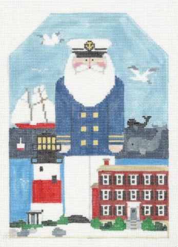 click here to view larger image of Nantucket Santa (hand painted canvases)