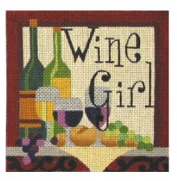 click here to view larger image of Wine Girl (hand painted canvases)