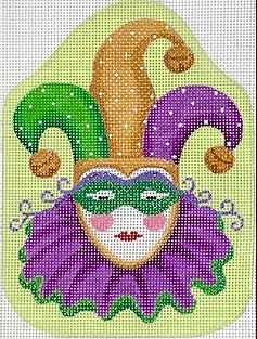 click here to view larger image of Mardi Gras Mini - Jester (hand painted canvases 2)